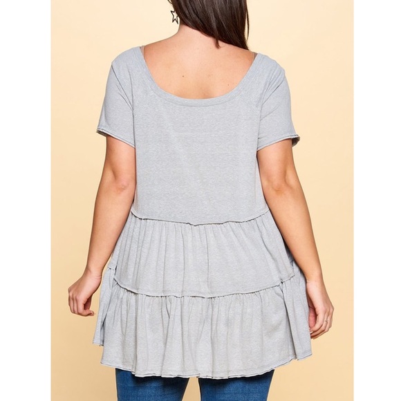 Callie Babydoll Top~Plus - Picture 5 of 5